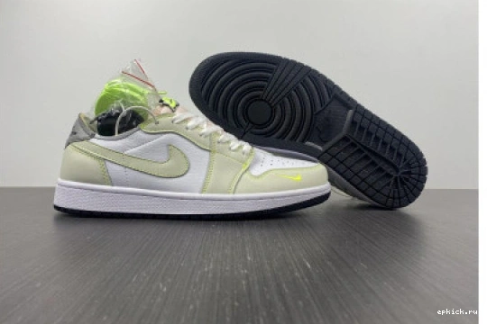 Rep EP AIR JORDAN 1 DM7837-103 GHOST WHITE OG GREEN-BLACK LOW DM7837-103 0413